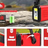 NovaWare NoodRadio Solar Opwindbaar - FM-AM - Powerbank Zonneenergie met 20.000mAh - Survival Noodpakket - Draagbare Radio op batterijen – Rood