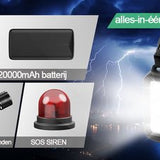 NovaWare NoodRadio Solar Opwindbaar - FM-AM - Powerbank Zonneenergie met 20.000mAh - Survival Noodpakket - Draagbare Radio op batterijen – Groen