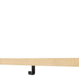 Marcellis - 3x Industriële ophang haak - jas haak - mat zwart - metaal - 8cm - ook voor aan plank