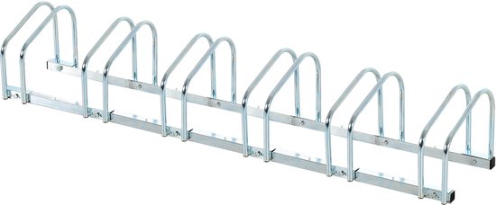 Fietsenrek voor 6 Fietsen Staal - Wand of Vloermontage 33x179x27 cm