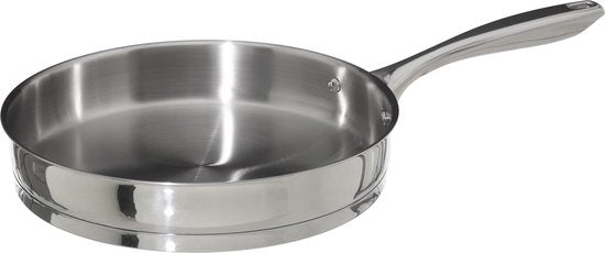 4goodz Dubbelwandige RVS Hapjespan met deksel - Zilver