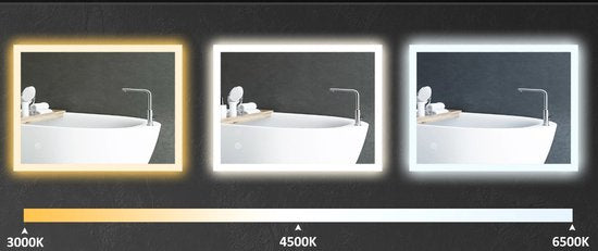 4goodz Badkamerspiegel 50x70 cm LED met Touchbediening 3 Lichtniveaus