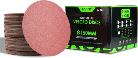 Rodopi® 100x Korrel Schuurpapier 150 -zonder perforatie Excentrisch Schuurmachine