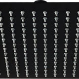 Luzzo Universele Platte RVS Hoofddouche Zwart Vierkant 30 cm