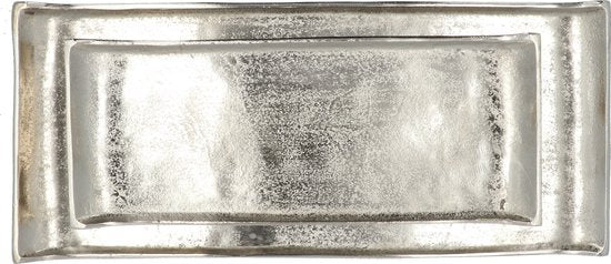 4goodz Zilveren Decoratieve Dienbladen Set – 2 Stuks Aluminium