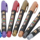 4goodz 8 stuks Metallic Fineliner Gelpennen 1-3 mm puntdikte