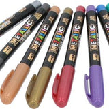 4goodz 8 stuks Metallic Fineliner Gelpennen 1-3 mm puntdikte