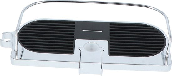 4Goodz zwart chromen doucheplank voor douchestang 30x12x5cm