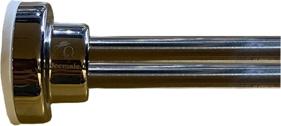Douchestang - Zilver - 66 cm tot 99 cm - Universeel - Douchestang Uitschuifbaar - Douchestang zonder Boren - Douchestang Verstelbaar - Douchegordijnstang - Gordijnstang