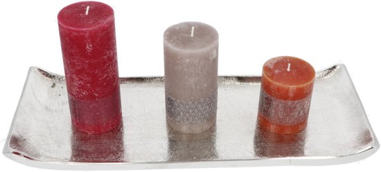 4goodz Zilveren Decoratieve Dienbladen Set – 2 Stuks Aluminium