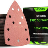 Rodopi® 100x Korrel Multi-Schuurpapier Driehoek 105x152 - Industrieel