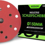 Rodopi® 100x Korrel Schuurpapier 150mm - 15 gats Excentrisch Schuurmachine