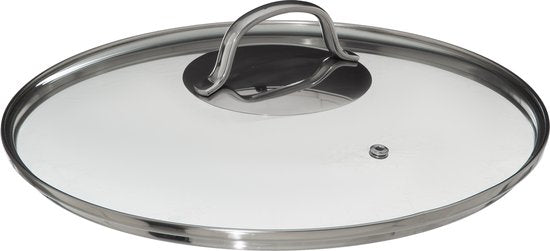 4goodz Dubbelwandige RVS Hapjespan met deksel - Zilver