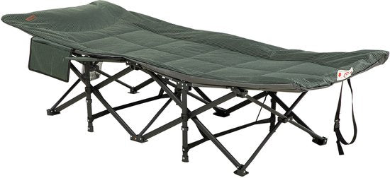 Stretcher Ligbed Opvouwbaar - verstelbare rugleuning en opbergvak 68x190 - Grijs
