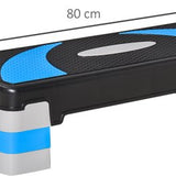 3 hoogtes verstelbare anti-slip aerobic Stepbank - tot 150 kg - Blauw
