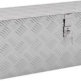 Gereedschapskist werkkist aluminium - veilig met slot - 76x33x25 cm - zilver