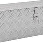 Gereedschapskist werkkist aluminium - veilig met slot - 76x33x25 cm - zilver
