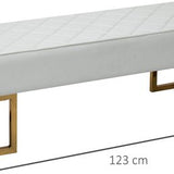 art deco hocker bankje poef creme