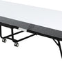 Opklapbaar bed 1 persoons met wielen verstelbaar, tot 150 kg, wit + zwart, 200 x 75 x 42,5 cm | Aosom.nl