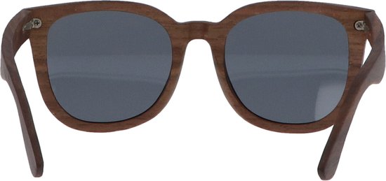 5one® Rome Walnut zonnebril met lens - houten dames zonnebril