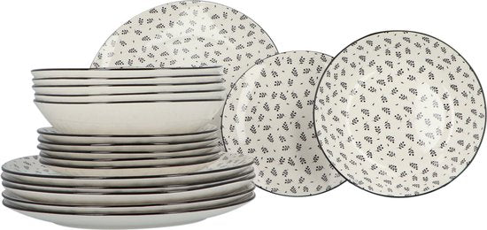 Porseleinen Servies-set Iris 18-delig - 6 persoons