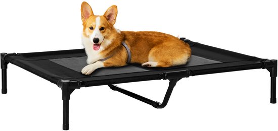 Hondenligbed - Outdoor Hondenstretcher - inklapbaar - ademend - Zwart