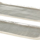 4goodz Zilveren Decoratieve Dienbladen Set – 2 Stuks Aluminium