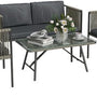 4goodz Tuinmeubelset 4-delig met salontafel, bank en 2 stoelen