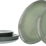 6-persoons Green Jem Servies Glas - 12 delig Servies - Groen
