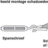 4gardenz® RVS Schaduwdoek/zonnedoek Montage set 6 mm