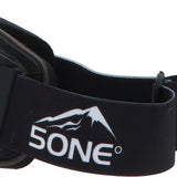 5one® Alpine 4 Black Skibril met anti-condens en bewaarcase - UV 400