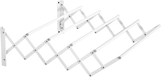 4goodz Wanddroogrek Ruimtebesparend Droogrek van Metaal - Wit