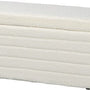4goodz Bedbank Hocker met Opbergruimte - teddyfleece - 41x116x40 cm - Creme
