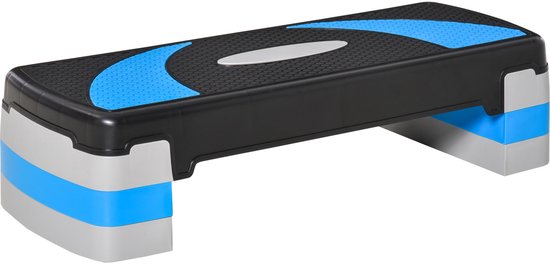 3 hoogtes verstelbare anti-slip aerobic Stepbank - tot 150 kg - Blauw