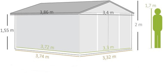 Grote Tuinschuur Weerbestendig met Schuifdeuren