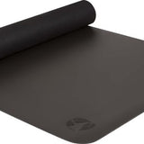 Ecoyogi PRO GRIP Yogamat Extra lang (214 x 68 x 0,42 cm) - Antraciet - 100% Natuurrubber en Vochtabsorberende PU Top Laag | Geweldige veerkracht | Onder alle omstandigheden een stevige grip | Geschikt voor Hot, Bikram, Vinyasa, Flow en Ayenger Yoga
