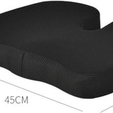 Ergonomisch Zitkussen met Band – Stuitkussen & Wigkussen – Zitverhoger voor Auto & Stoel – Autokussen – 45cm – Zwart