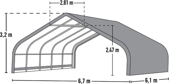 ShelterLogic® Weidetent SL58432 - 610x670x320 cm - Groen