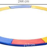 4goodz Trampoline rand Vervangings-Beschermrand 244 cm - Bont gekleurd