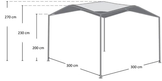 ShelterLogic® Paviljoen Pergola - Partytent - 317x317 cm