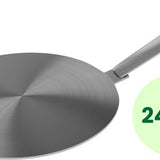 MoreCore Inductie Adapter 24cm - Inductie Adapterplaat - Inductie Beschermer - Kookplaat Beschermer - Inductieplaat - RVS