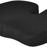 Ergonomisch Zitkussen met Band – Stuitkussen & Wigkussen – Zitverhoger voor Auto & Stoel – Autokussen – 45cm – Zwart