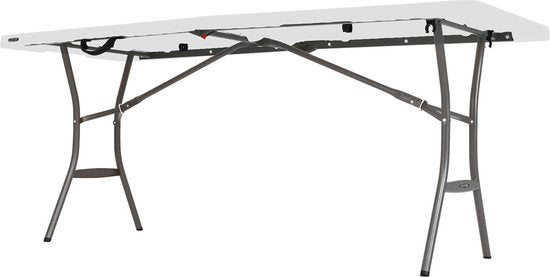 Lifetime® Kunststof tafel opvouwbaar campingtafel - Wit - 182x76x74cm