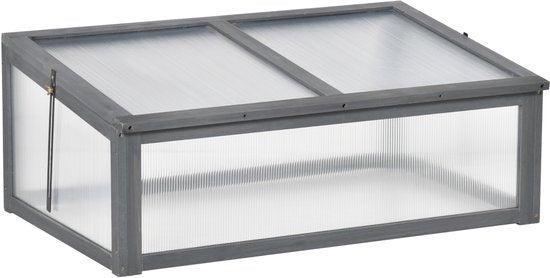 4goodz Houten Mini Kweekbak 100x65x40 cm, moestuin met Deksel