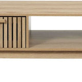 Salontafel Klaus Houten salontafel met panelen - 43x100x50 cm - Bruin