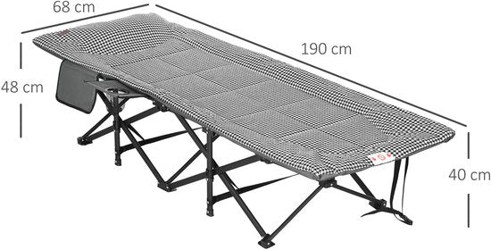 4goodz Veldbed Campingbed met Tas en Bekerhouder - max 120kg