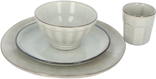 Servies 16 delig 4-persoons - Reactive Glaze