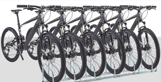 Fietsenrek voor 6 Fietsen Staal - Wand of Vloermontage 33x179x27 cm