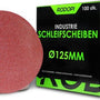 Rodopi® 100x Korrel Schuurpapier 125 - zonder perforatie Excentrisch Schuurmachine