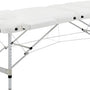 Aluminium Massagetafel Opvouwbaar - hoogte verstelbaar 215x60 cm - Wit